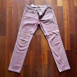 Levi's 511 Skinny Jeans W31 L32 Dusty Rose Pink Stretch Denim